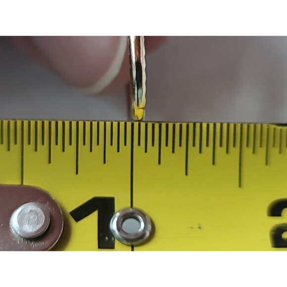 Vermeil 925 Sterling Silver Etched Hoop Pierced Earrings Vintage - Picture 9 of 10